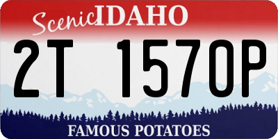 ID license plate 2T1570P