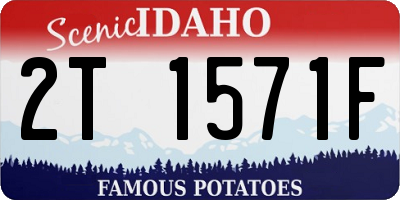 ID license plate 2T1571F