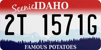 ID license plate 2T1571G