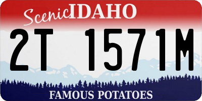 ID license plate 2T1571M