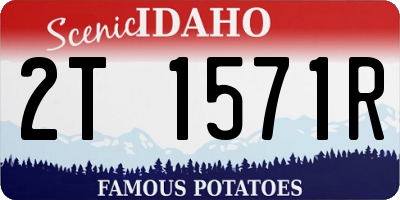 ID license plate 2T1571R
