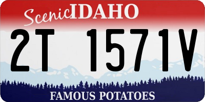 ID license plate 2T1571V