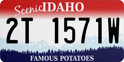 ID license plate 2T1571W