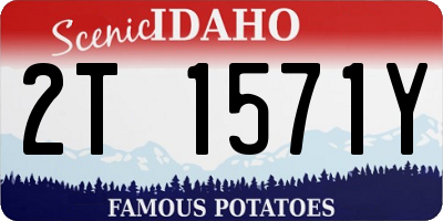 ID license plate 2T1571Y