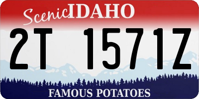 ID license plate 2T1571Z