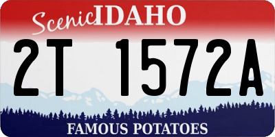 ID license plate 2T1572A