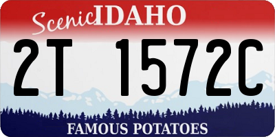 ID license plate 2T1572C