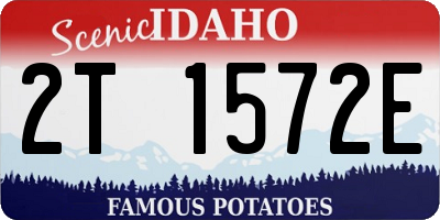 ID license plate 2T1572E