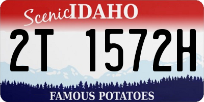 ID license plate 2T1572H