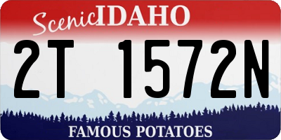 ID license plate 2T1572N
