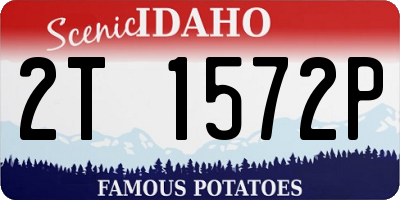 ID license plate 2T1572P