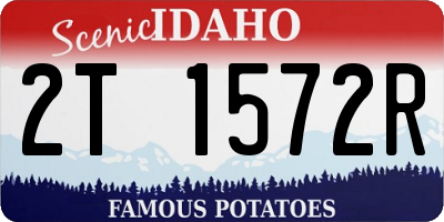 ID license plate 2T1572R