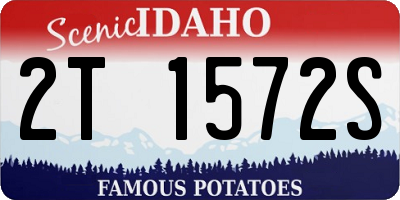 ID license plate 2T1572S