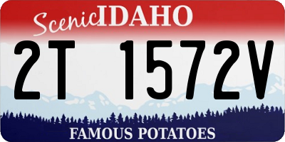 ID license plate 2T1572V