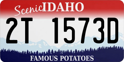 ID license plate 2T1573D