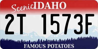 ID license plate 2T1573F