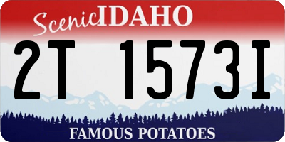 ID license plate 2T1573I