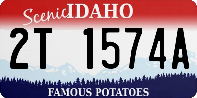 ID license plate 2T1574A