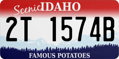 ID license plate 2T1574B