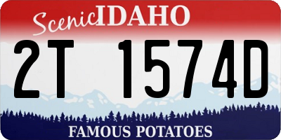 ID license plate 2T1574D