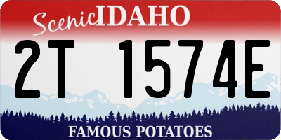 ID license plate 2T1574E
