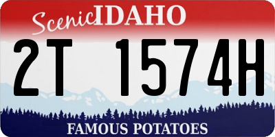 ID license plate 2T1574H