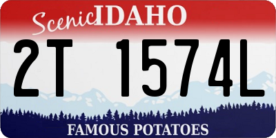 ID license plate 2T1574L
