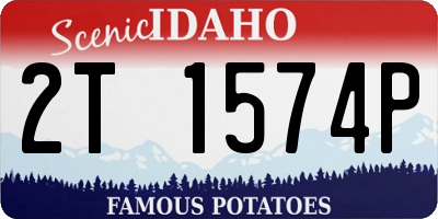 ID license plate 2T1574P