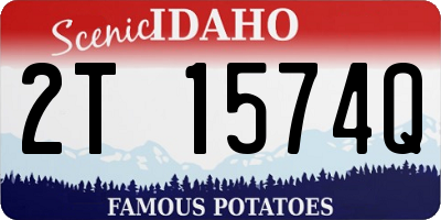 ID license plate 2T1574Q