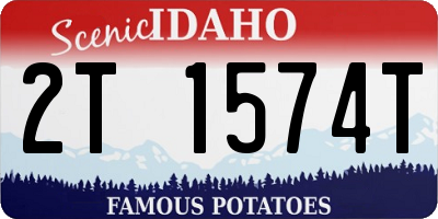 ID license plate 2T1574T