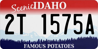 ID license plate 2T1575A