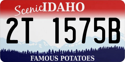 ID license plate 2T1575B