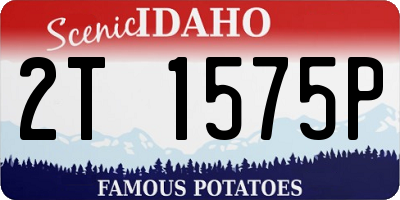 ID license plate 2T1575P