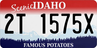 ID license plate 2T1575X
