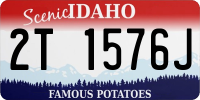 ID license plate 2T1576J