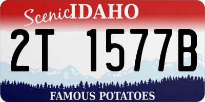 ID license plate 2T1577B