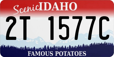 ID license plate 2T1577C
