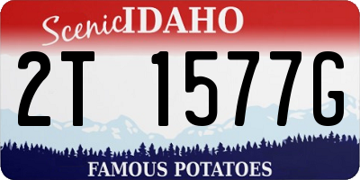 ID license plate 2T1577G