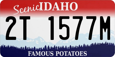 ID license plate 2T1577M