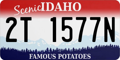 ID license plate 2T1577N