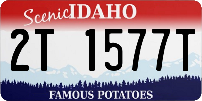 ID license plate 2T1577T