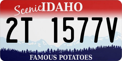 ID license plate 2T1577V