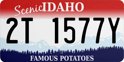 ID license plate 2T1577Y