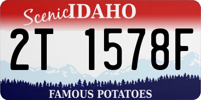 ID license plate 2T1578F