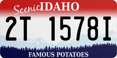 ID license plate 2T1578I