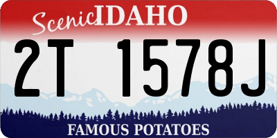 ID license plate 2T1578J
