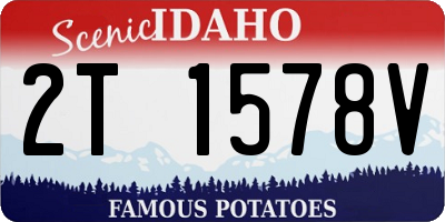 ID license plate 2T1578V
