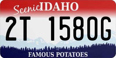 ID license plate 2T1580G