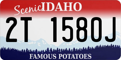 ID license plate 2T1580J