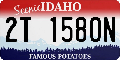 ID license plate 2T1580N